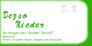 dezso nieder business card